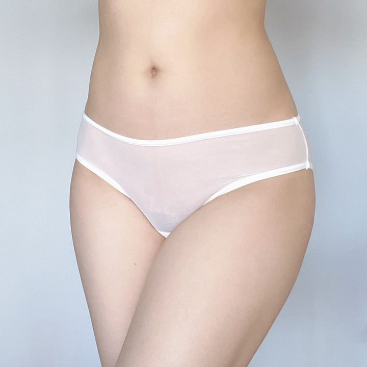 Angel Bow Sheer Briefs-female panty-lingerie