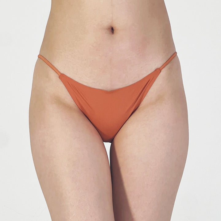Rust Orange Minimalist String Bikini Panty