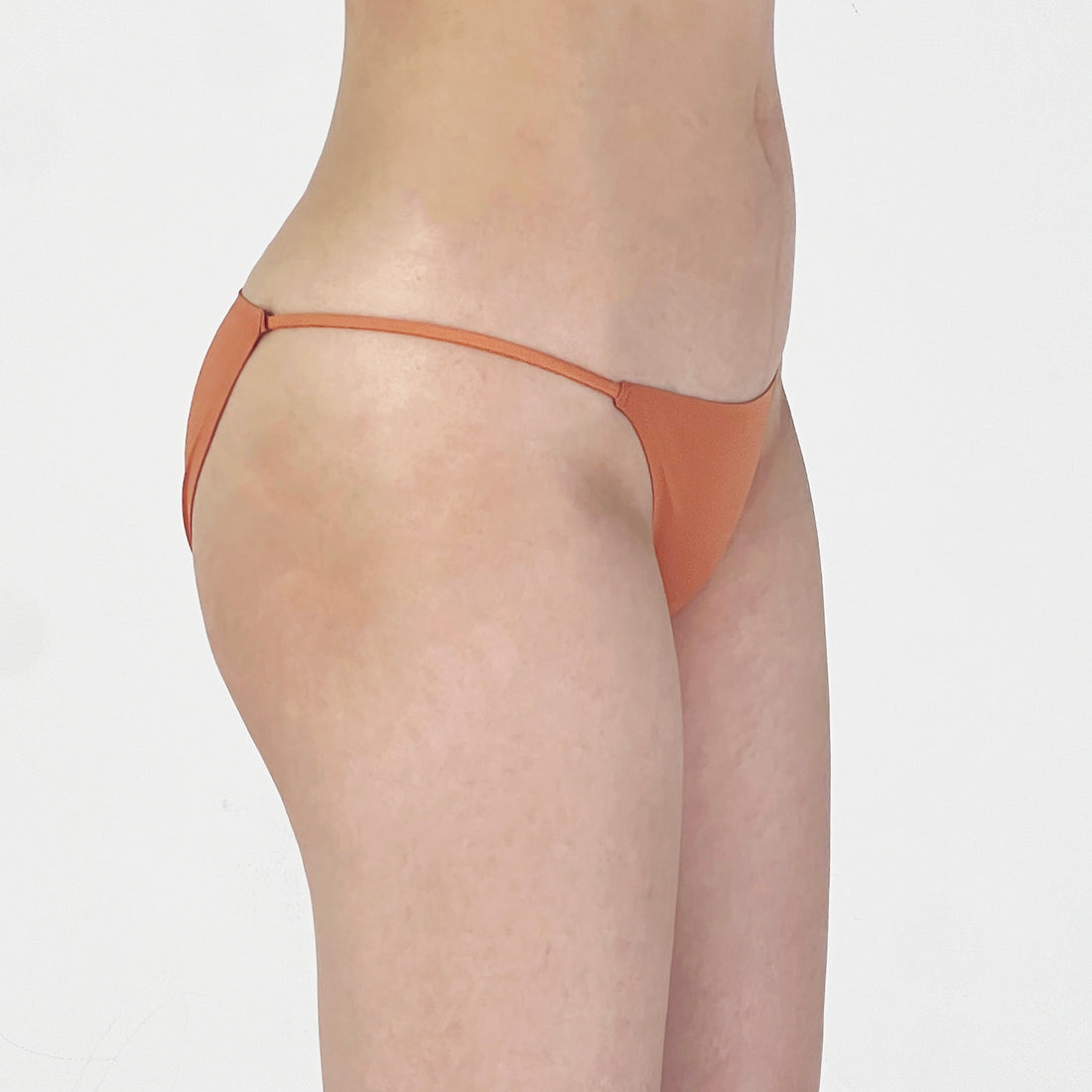 Rust Orange Minimalist String Bikini Panty