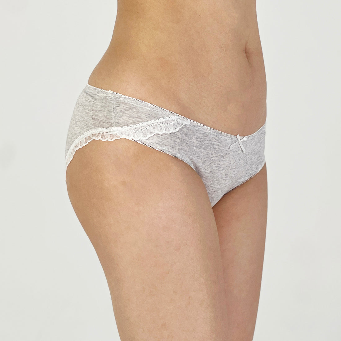 Heather Gray Lace-Trim Hipster