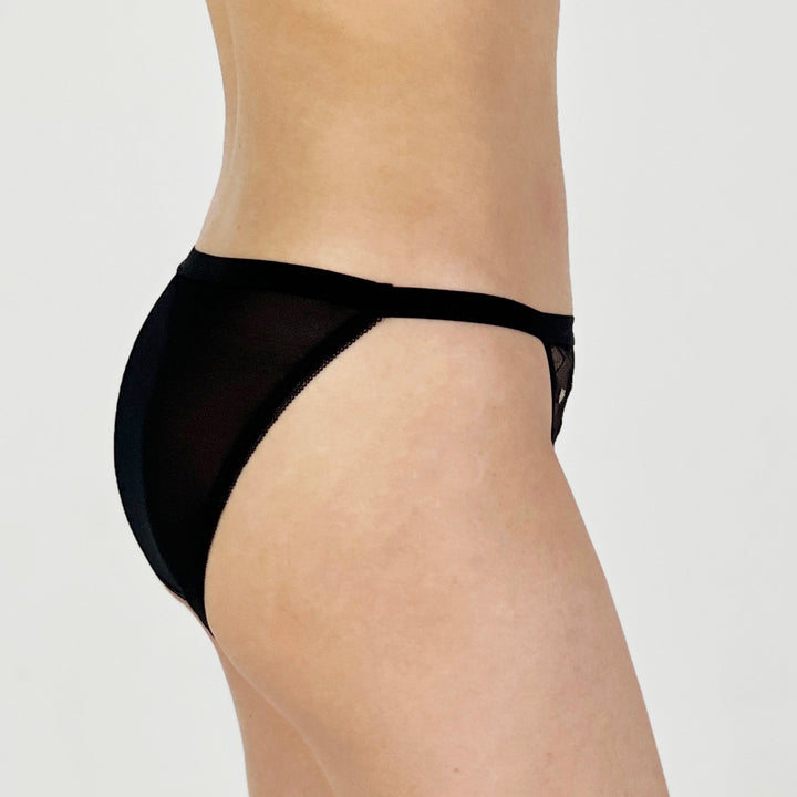 Noir Heart Mesh Bikini