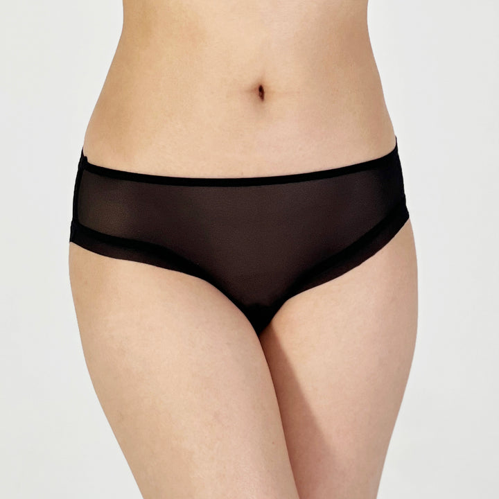 Noir Cut-Out Mesh Briefs