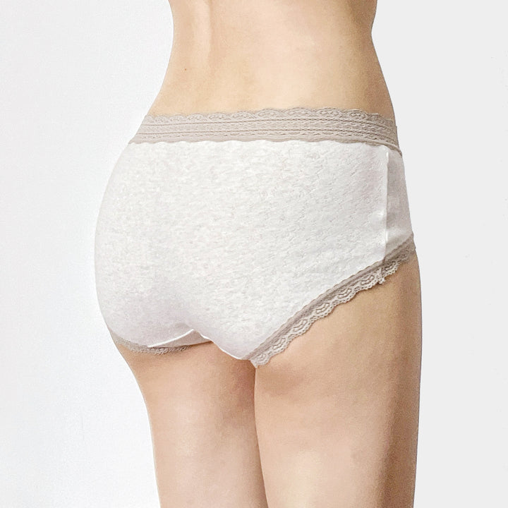 Soft Lace Trim Comfort Brief – Ash Beige