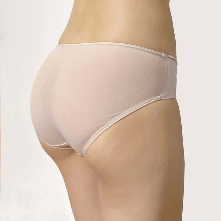 Blush Satin Twist-Cut Briefs