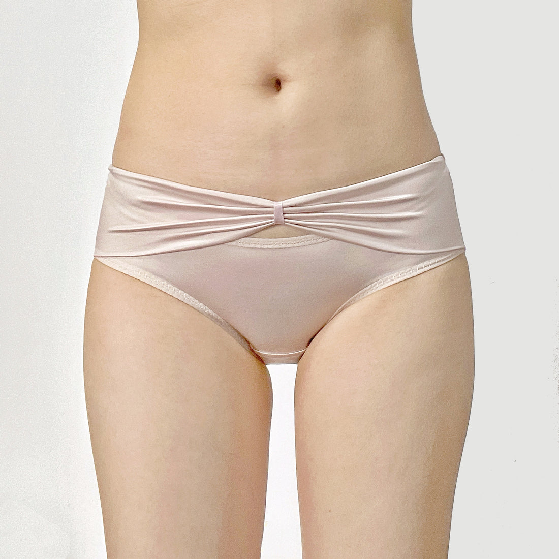 Blush Satin Twist-Cut Briefs