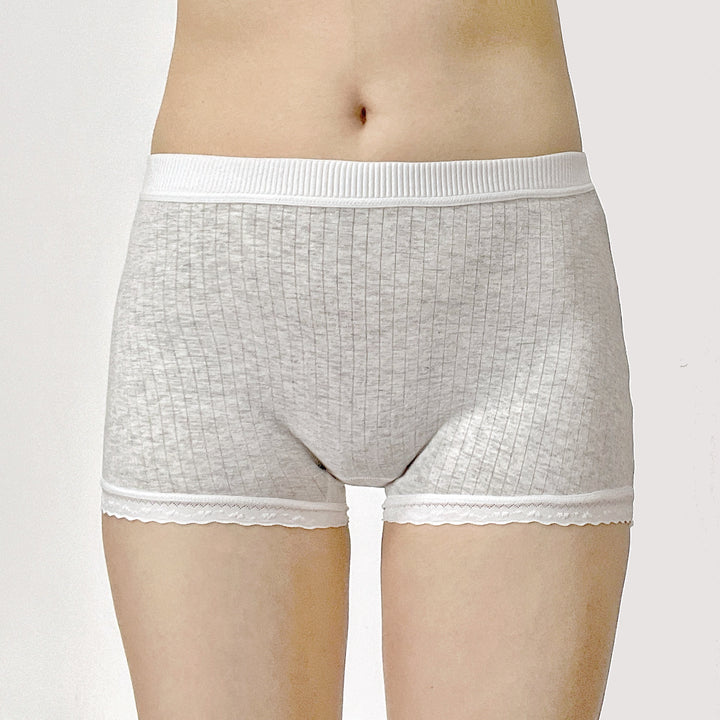 Ribbed Comfort Boxer Brief in Soft Gray