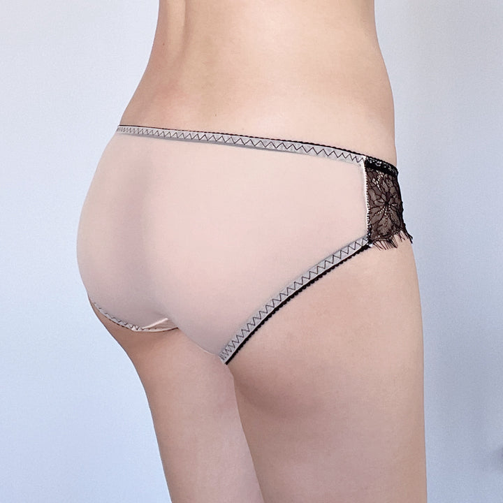 Black Lace Temptation Crotchless Panty