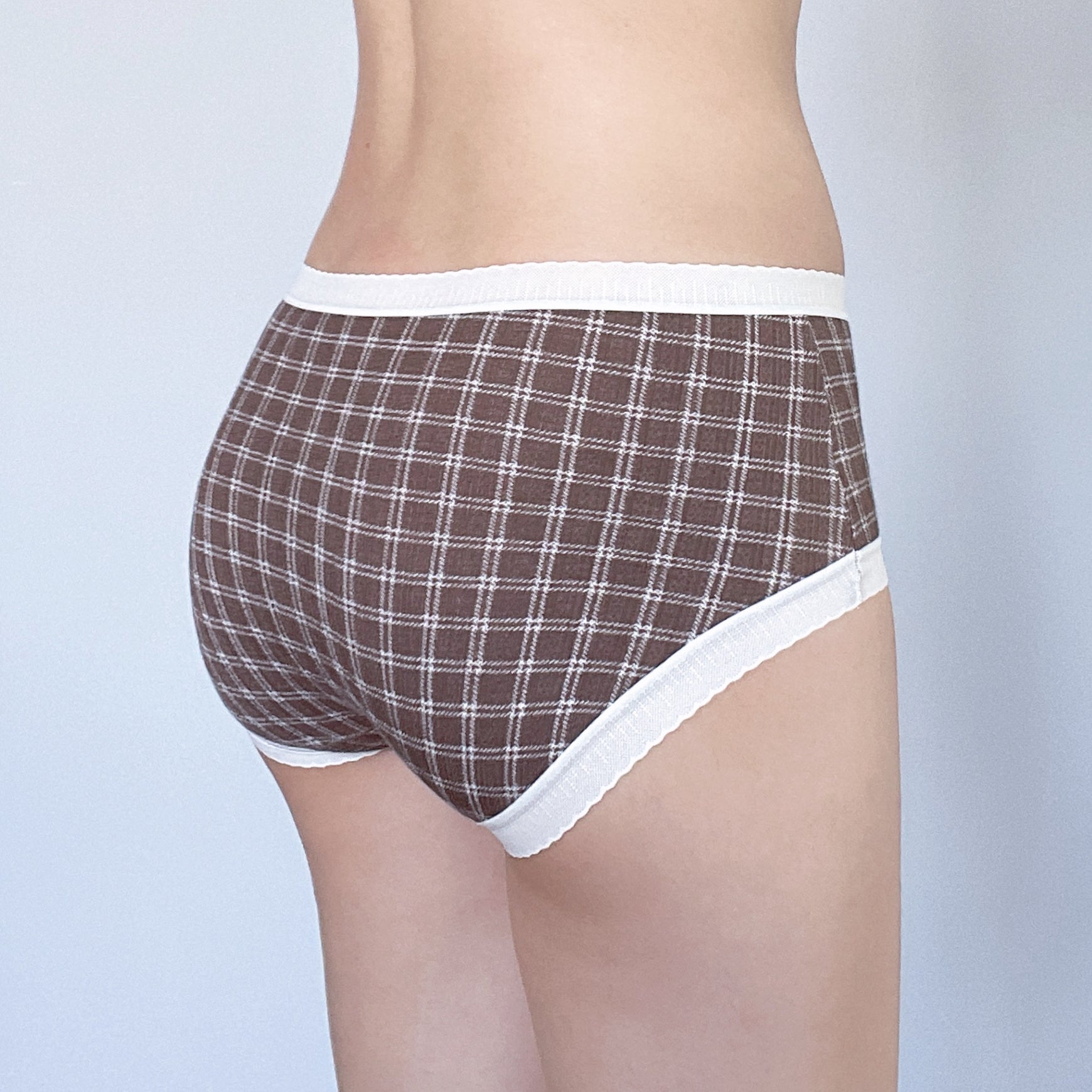 Brown Plaid Everyday Briefs
