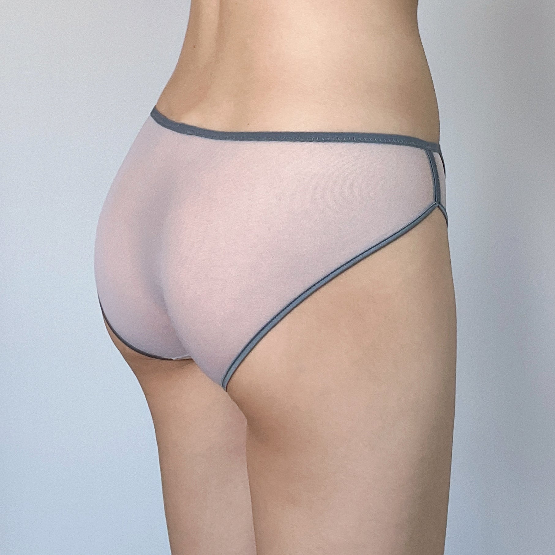 Gray Sheer Edge Brief