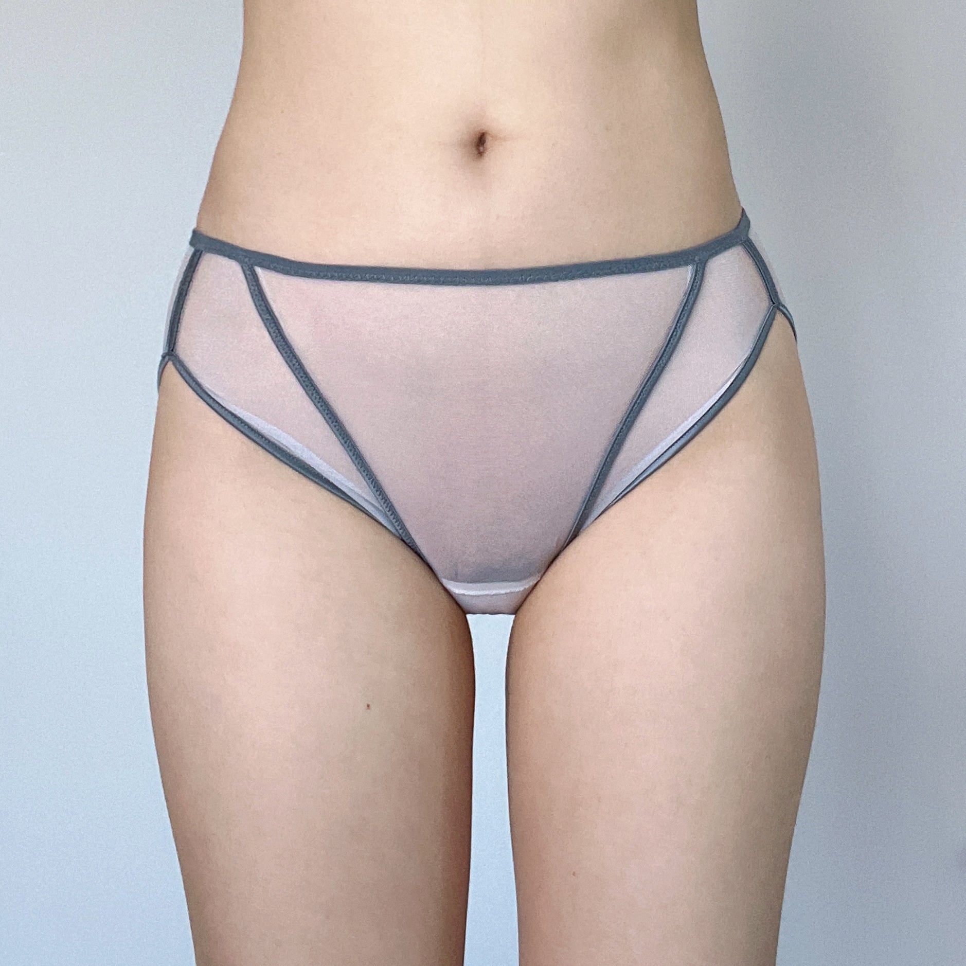 Gray Sheer Edge Brief