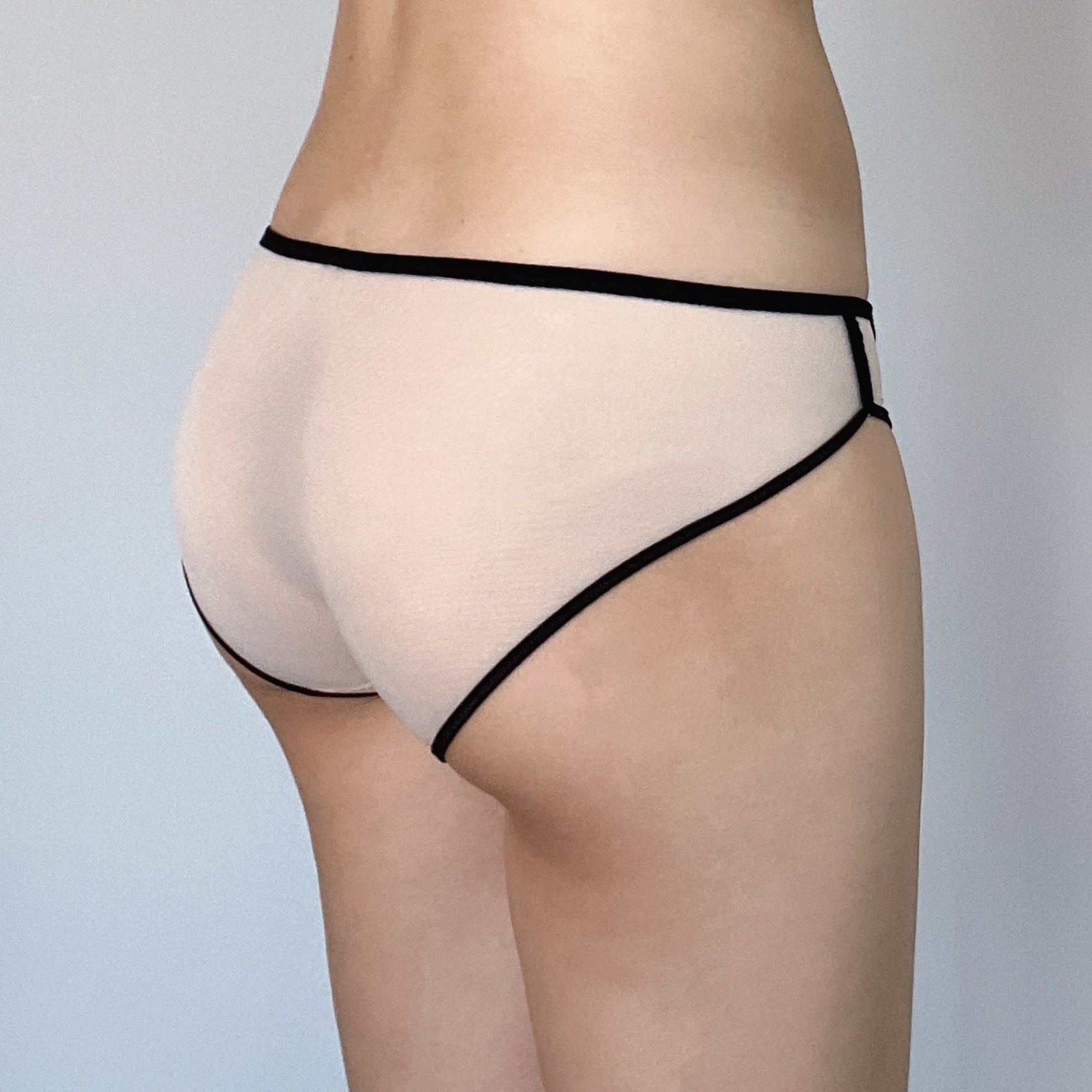 Nude Mesh Trim Bikini