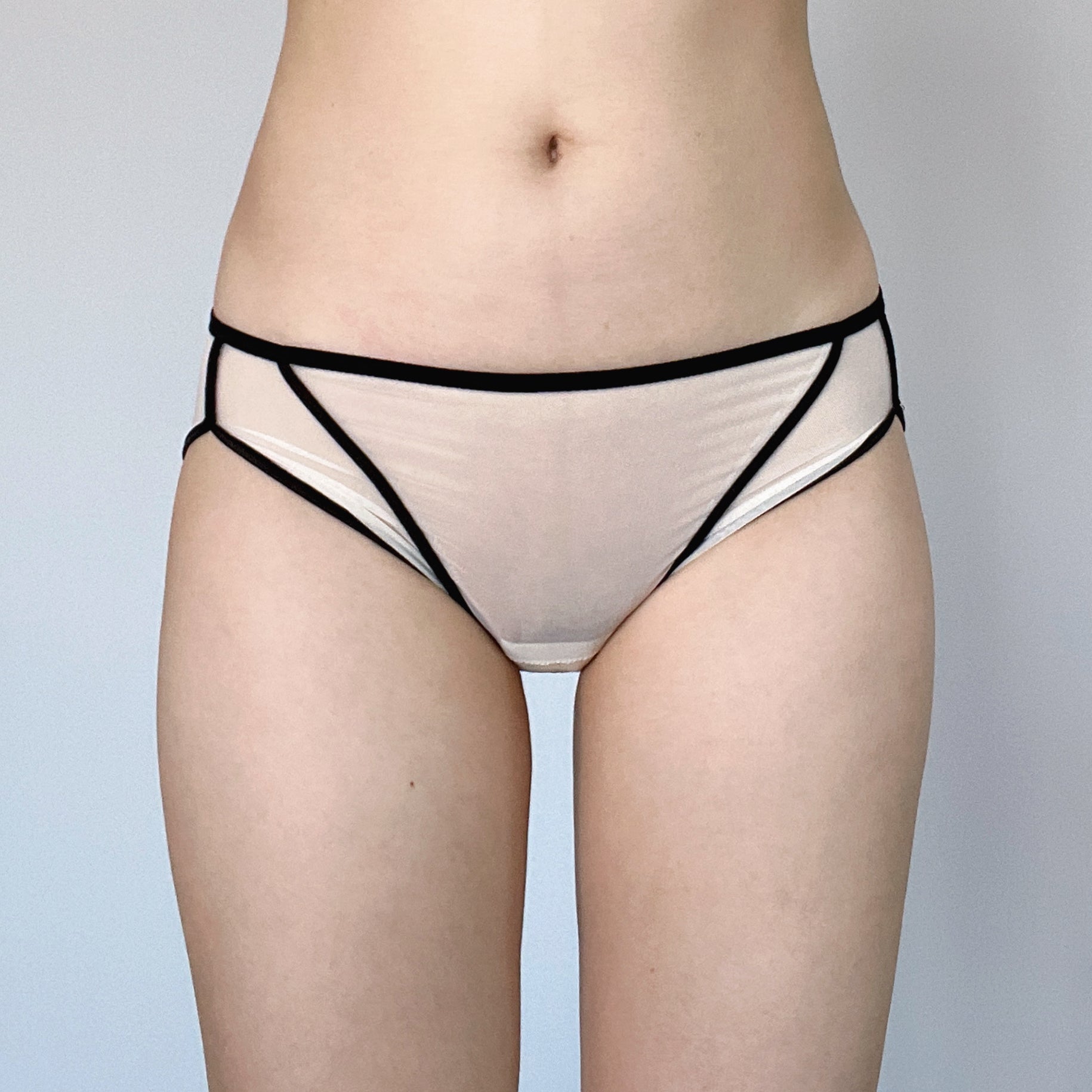 Nude Mesh Trim Bikini