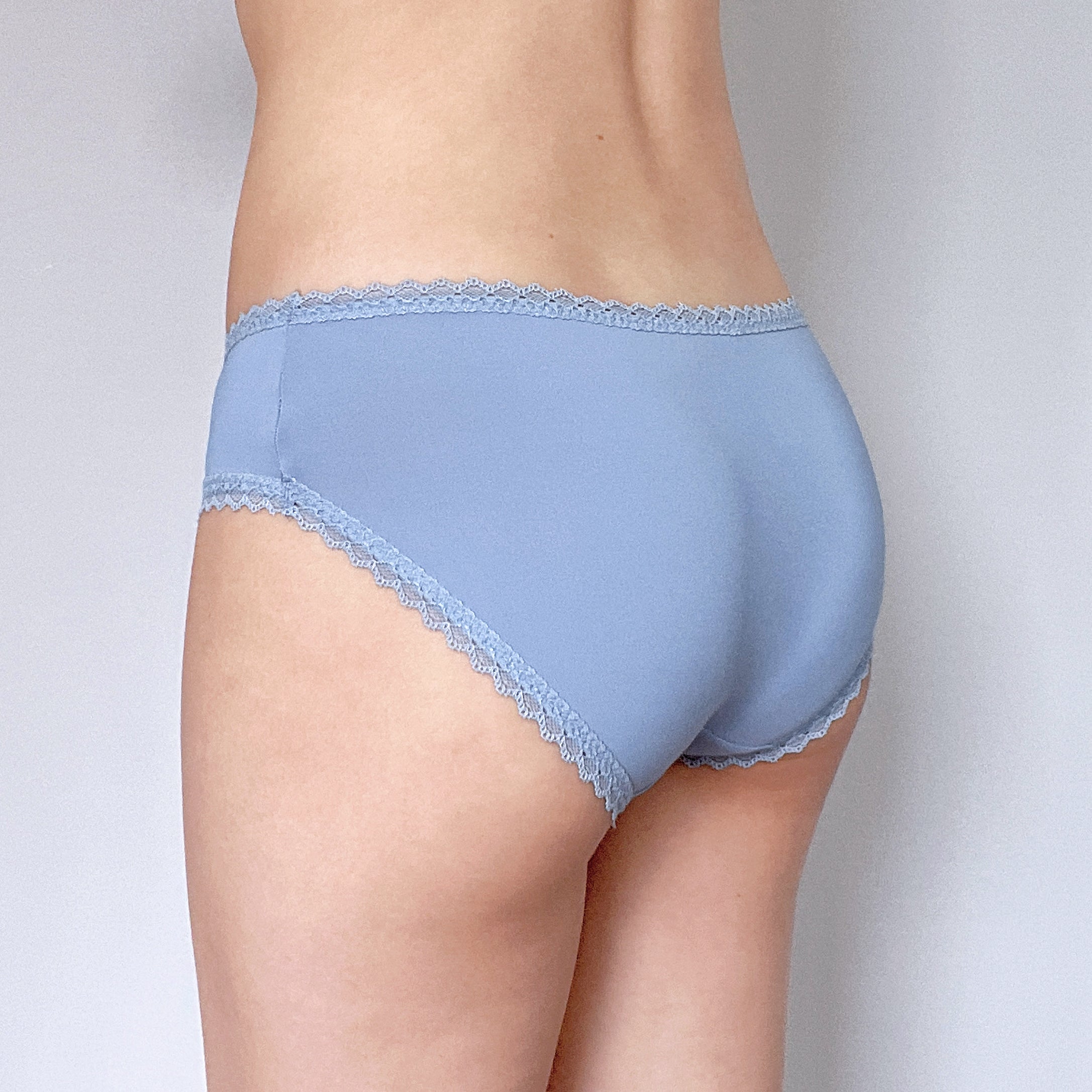 Blue Lace Trim Hipster