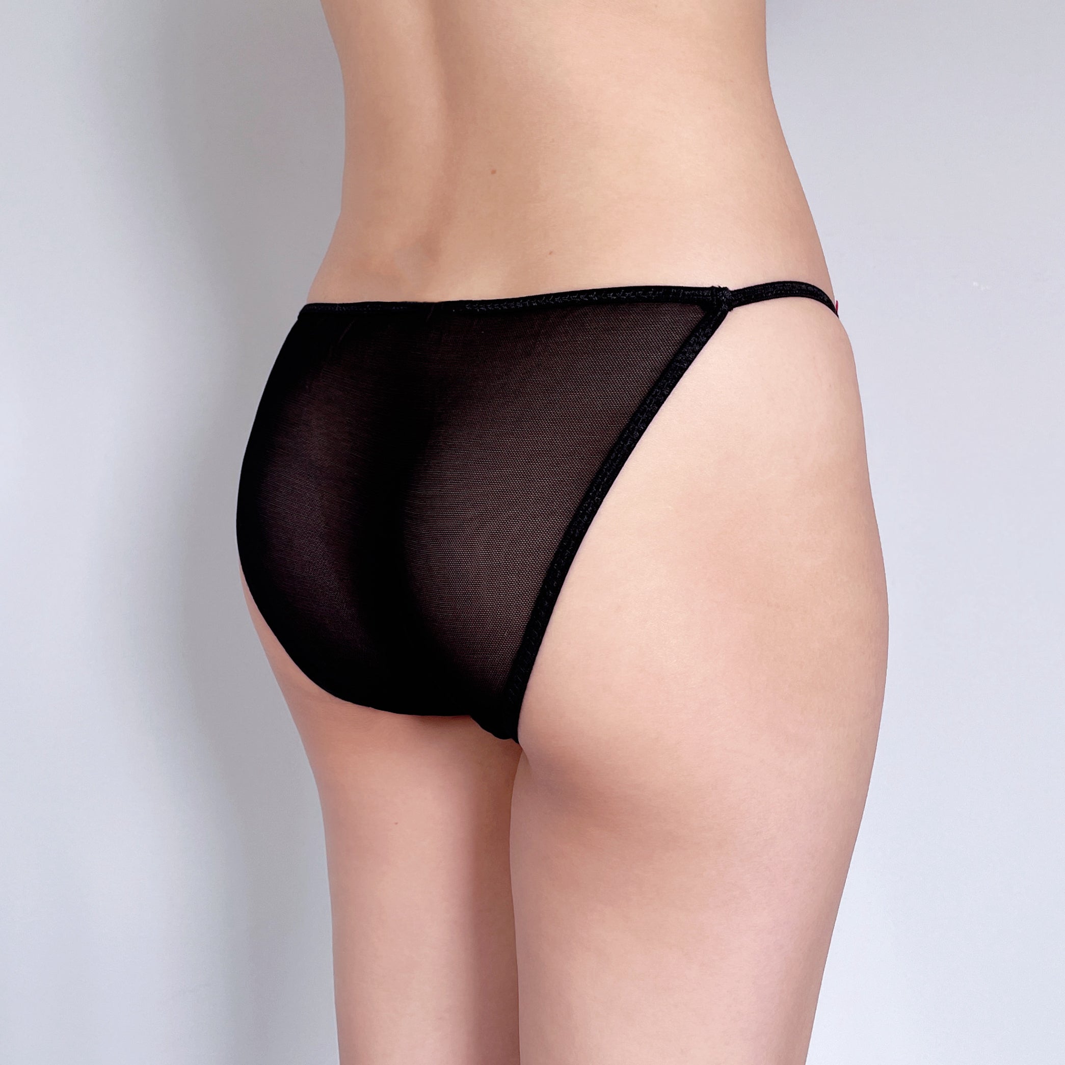 Black Cherry Lace Thong