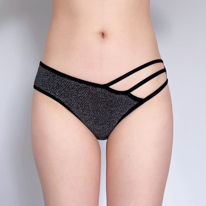 Charcoal Grey Strappy Cutout Panty