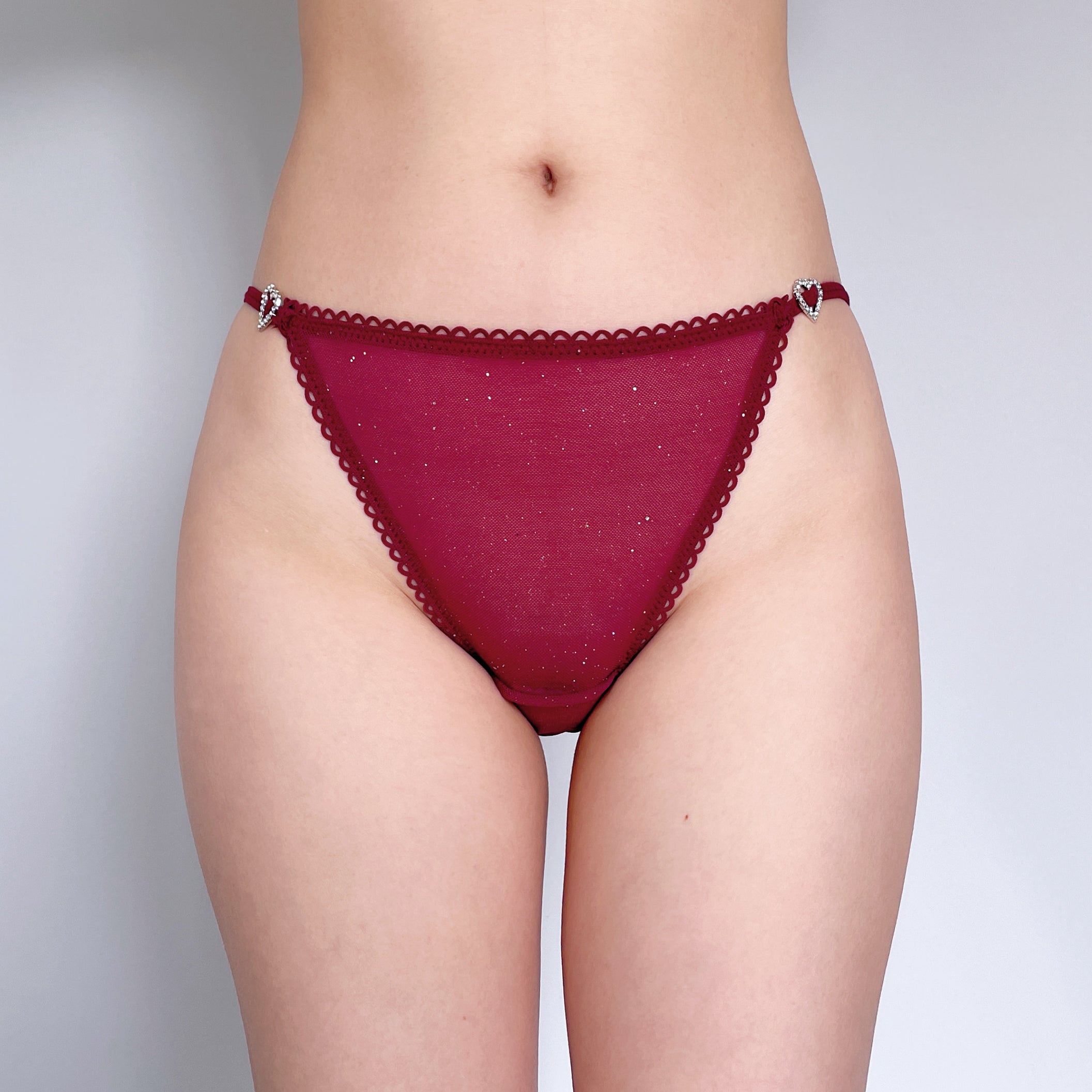 Sparkling Garnet Heart Panty