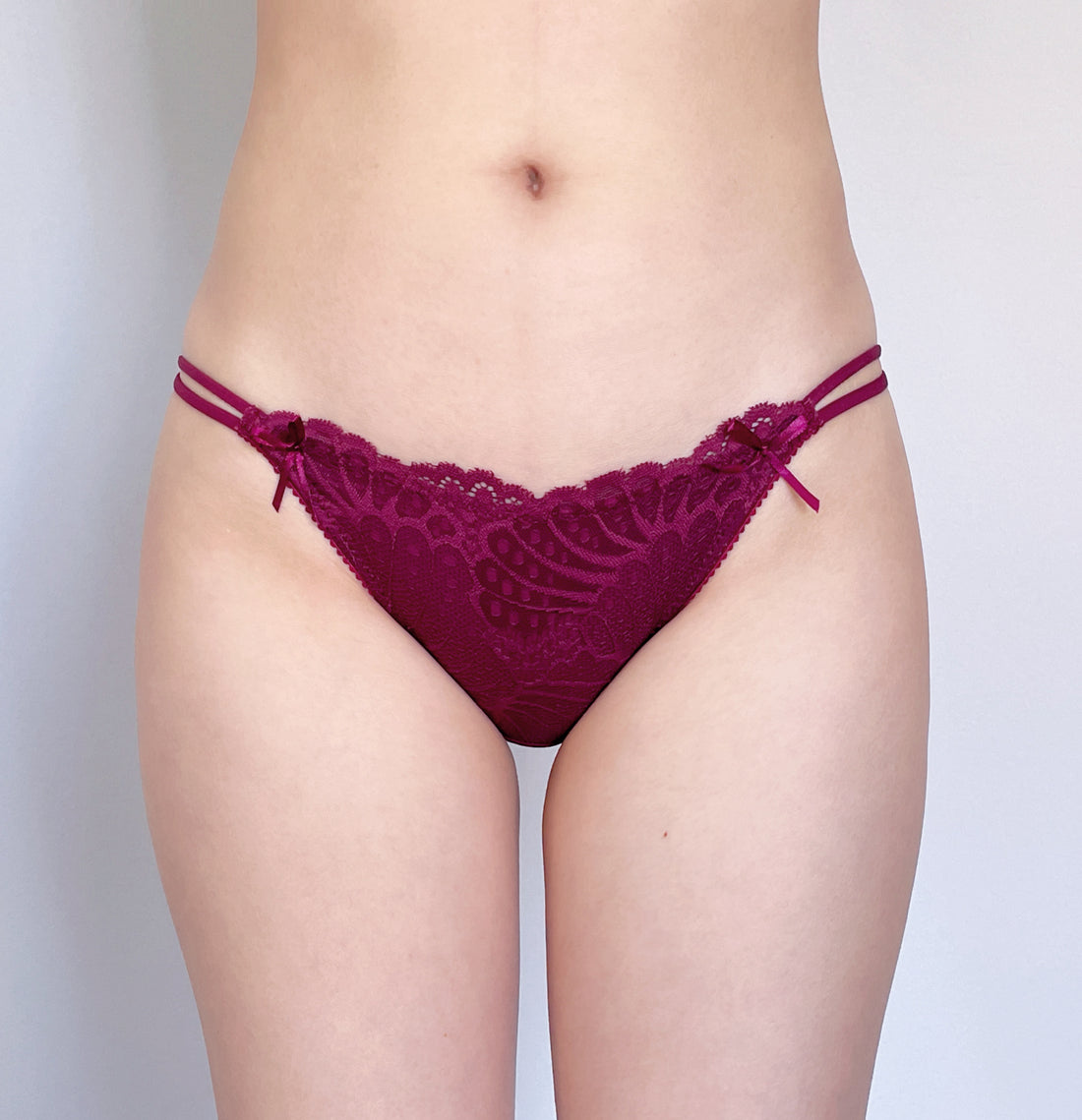 Crimson Lace String Panty